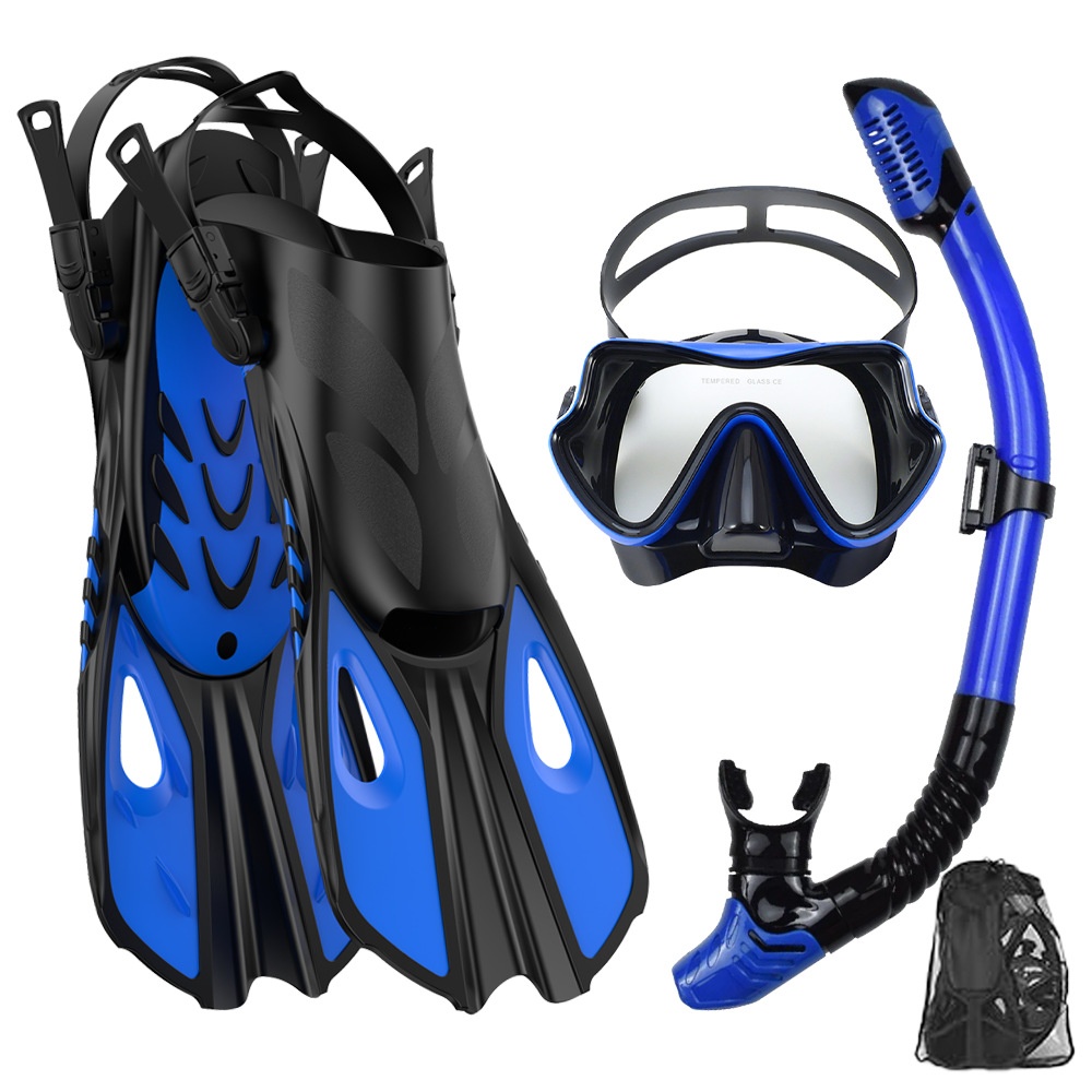 Freediving Mask Set - Snorkeling Set Diving Mask & Snorkel