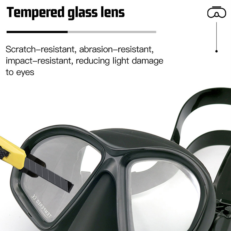 Wet Low Capacity Tempered Glas - đánh giá và giá Freediving Mask Set